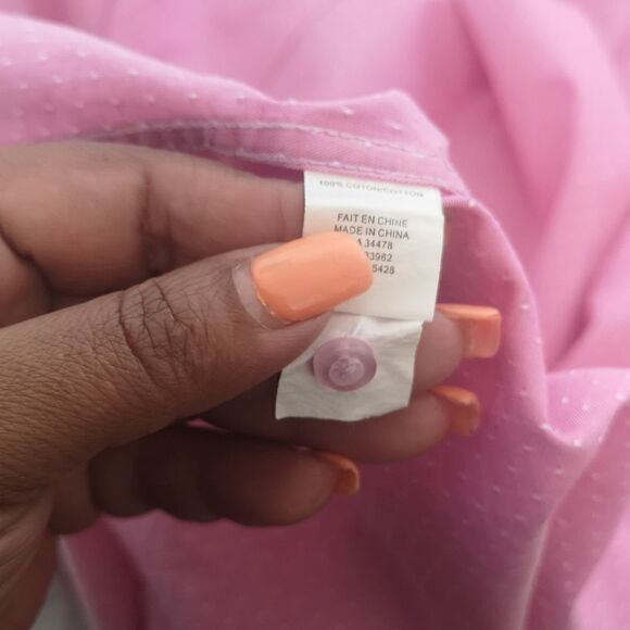 Strauss Men Button Down Shirt & Tie Combo Tie 100% Silk 14.5 Pink - Picture 13 of 16